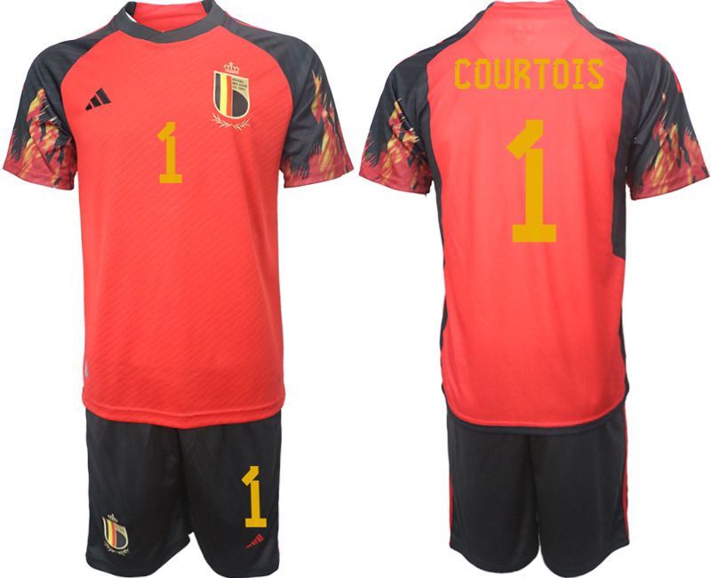 Men 2022 World Cup National Team Belgium home red 1 Soccer Jerseys